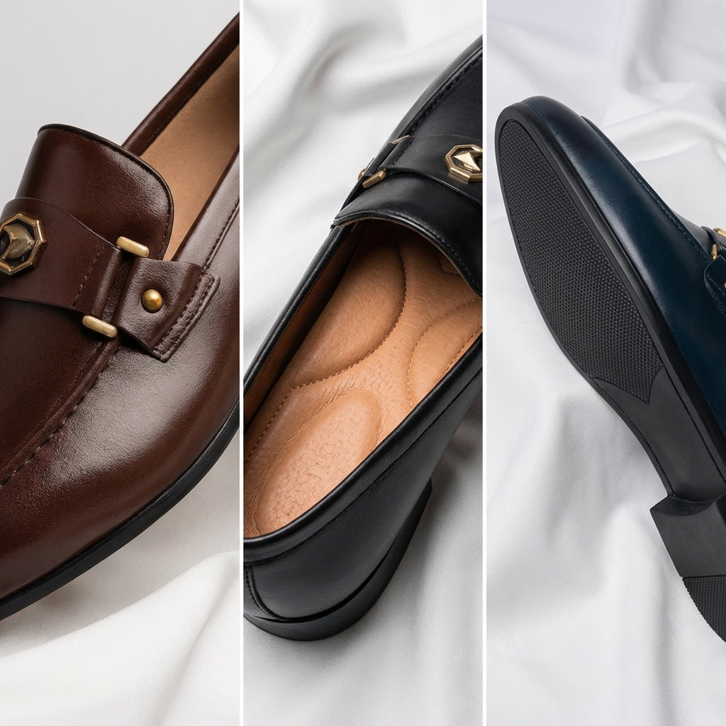 Lusano Italian Leather Loafers Men&