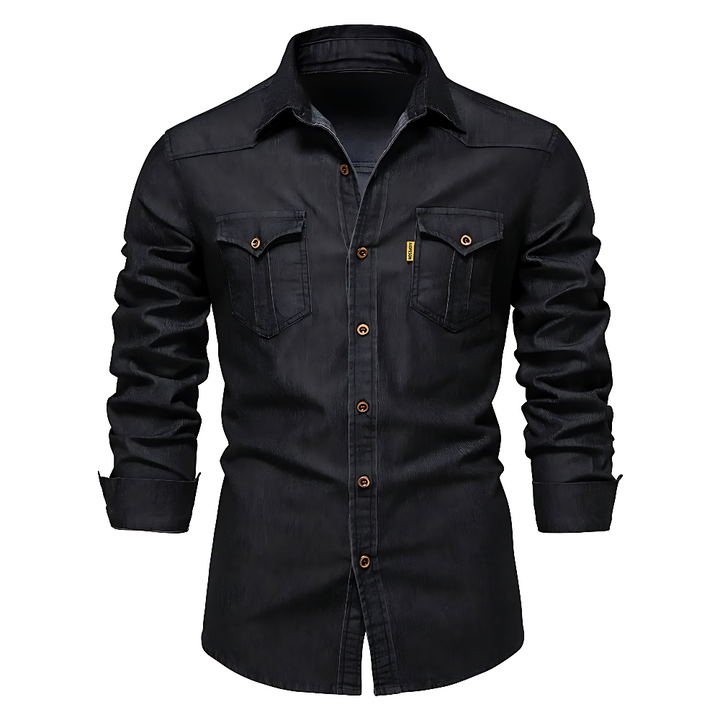 Saint Aurell AdaptiveFit Cotton Denim Shirt Slim Fit Long Sleeve