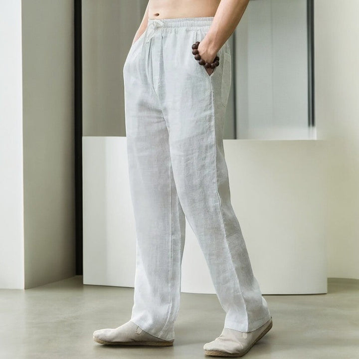 Elliot &amp; Stone Palmara Linen Pants Relaxed Fit Elastic Waistband