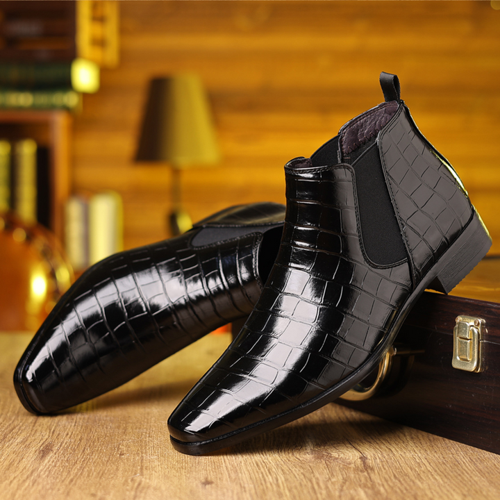 Elliot &amp; Stone Luxe Croc Chelsea Boots