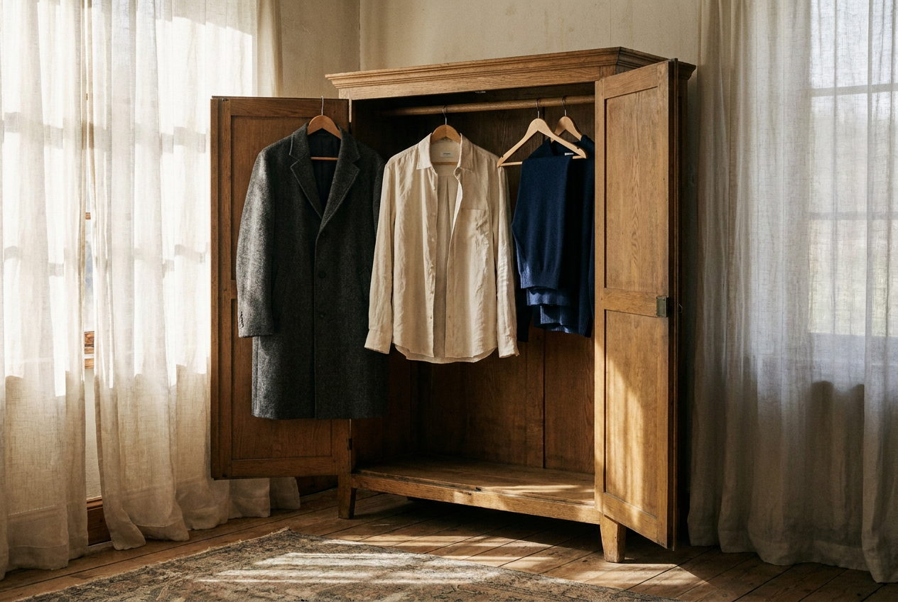 Considered menswear wardrobe